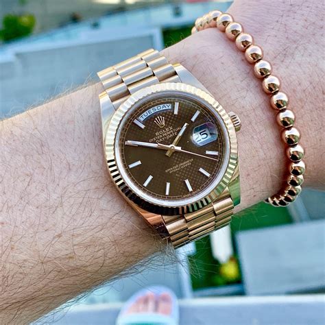 rose gold or yellow gold rolex|Rolex rose gold day date.